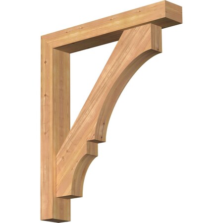 Ekena Millwork Balboa Block Smooth Bracket w/ Offset Brace, Western Red Cedar, 5 1/2"W x 34"D x 40"H BKT0604X34X40BOA05SWR